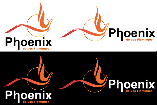 Logo Variations for Phoenix de Los Flamingos