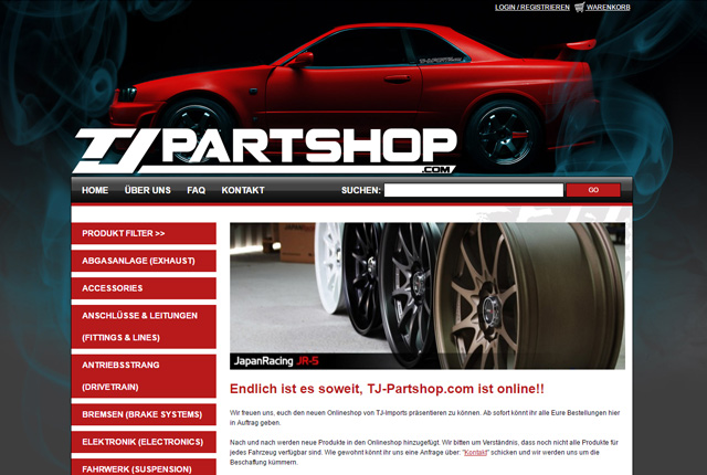 TJ Partshop Online Store